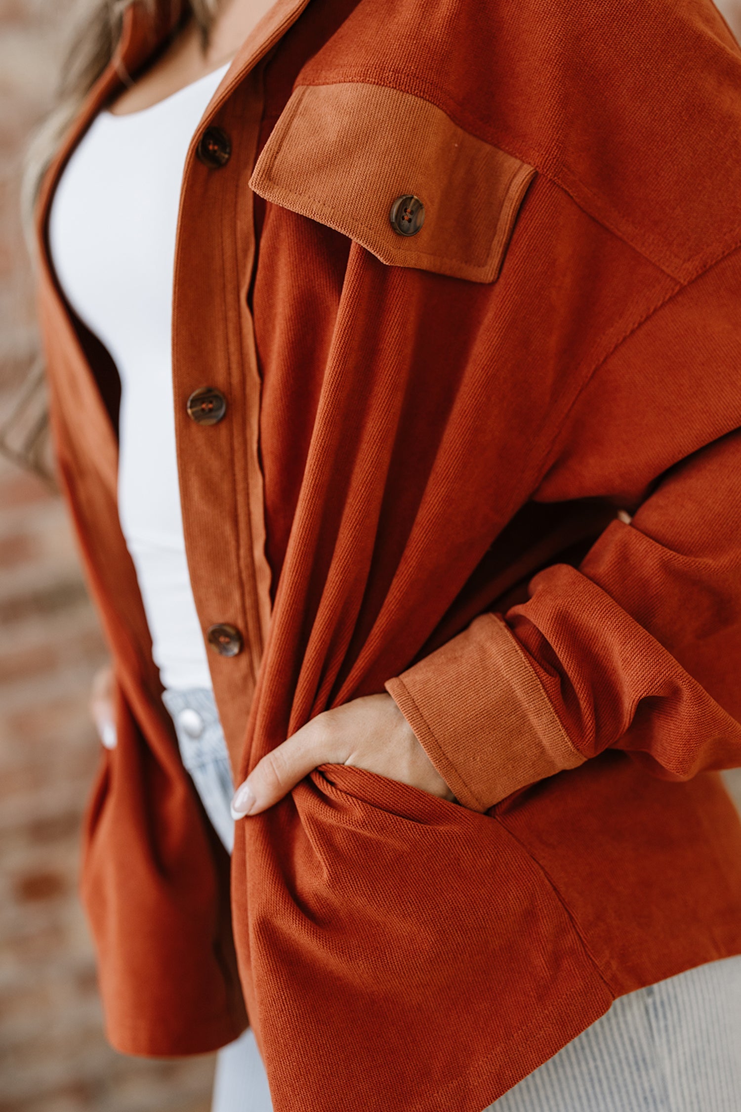 Andrea Drop Shoulder Casual Shacket