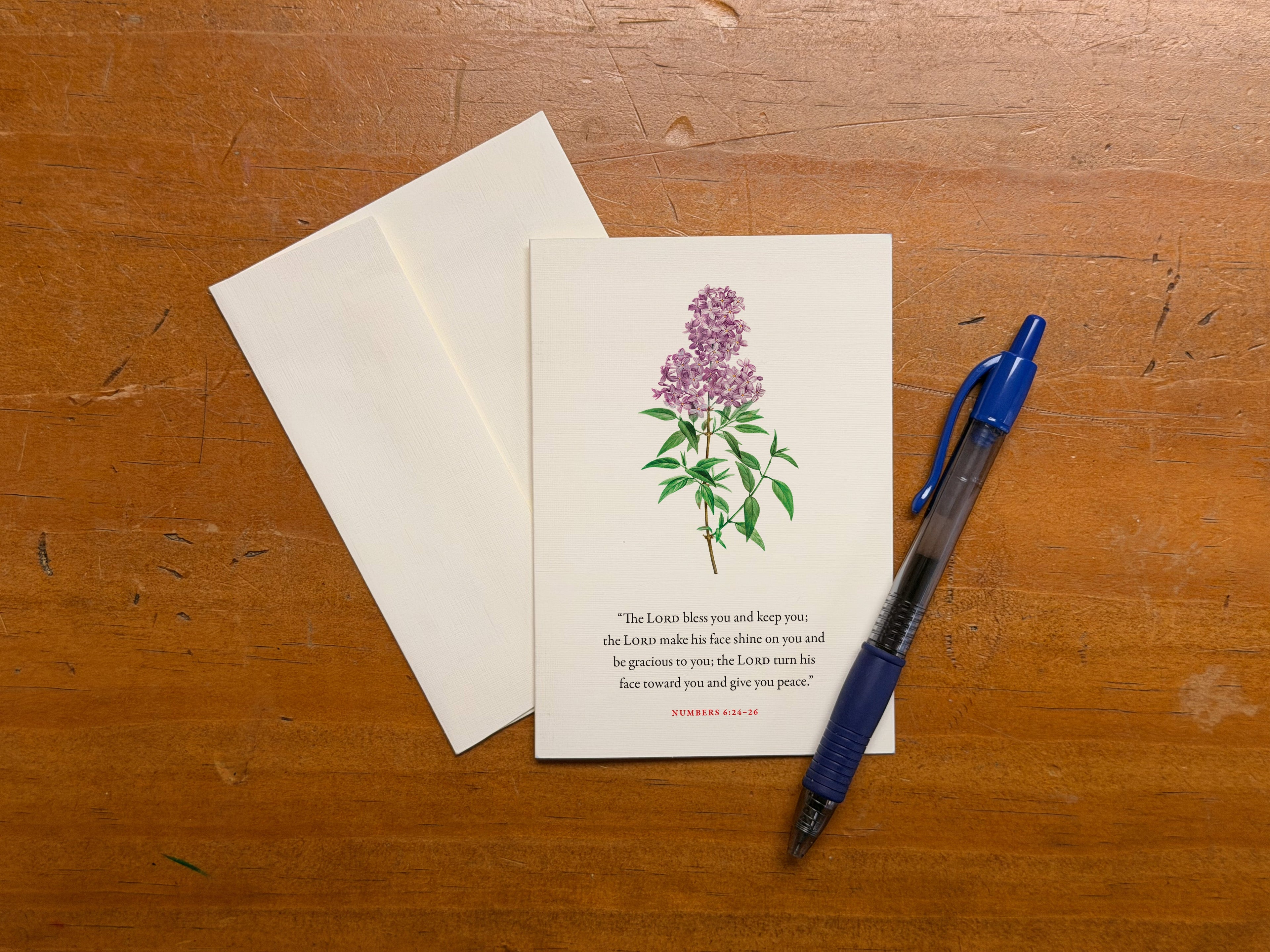 Numbers 6:24–26, The Lord Bless You—Scripture Floral Greeting Card