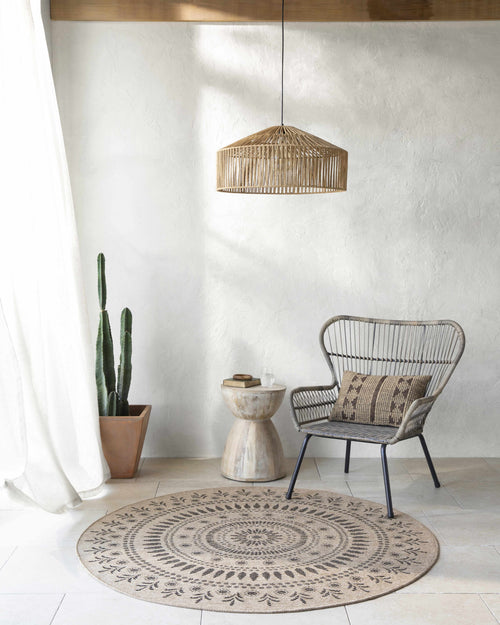 Beata Round Faux Jute Outdoor Rug - Clearance
